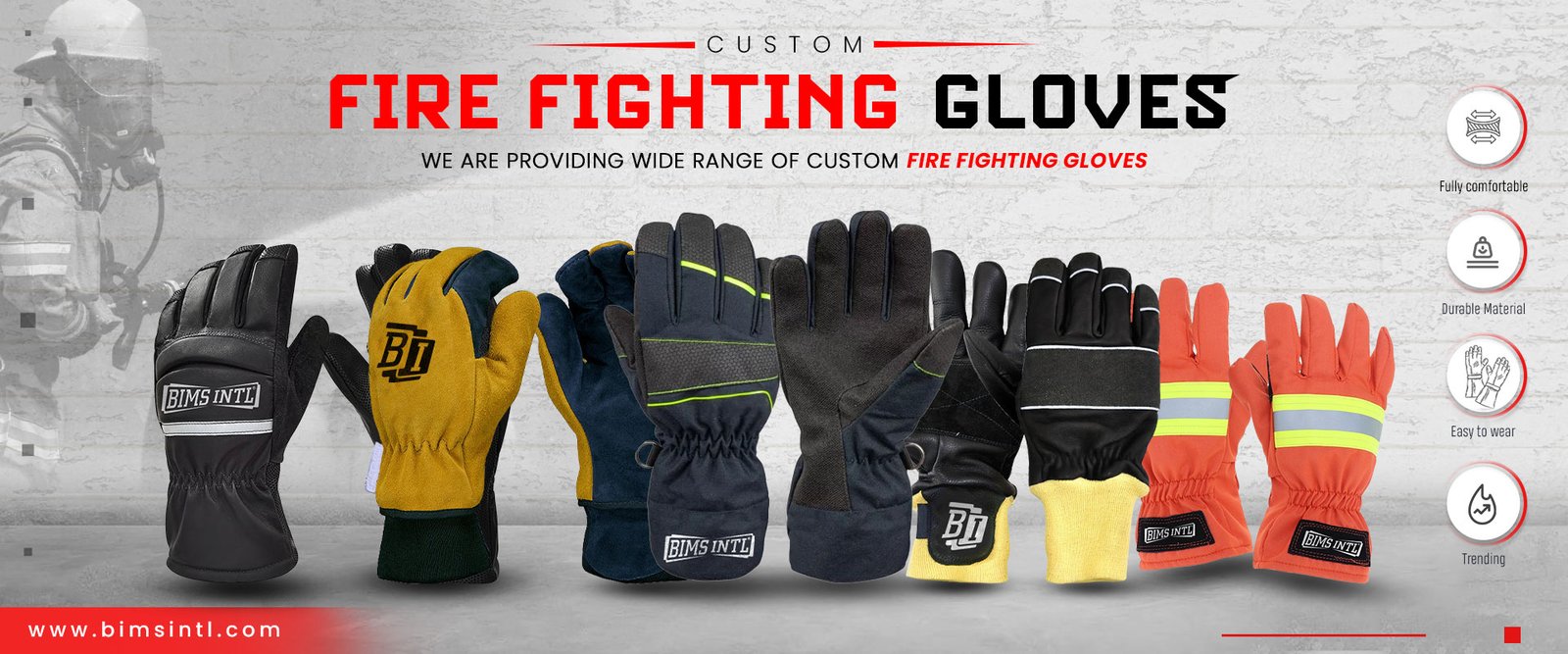 Fire Fighting Glovesc